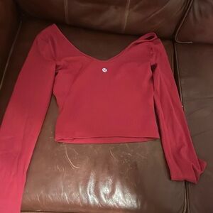 pomegranate Lululemon Align long sleeve top.